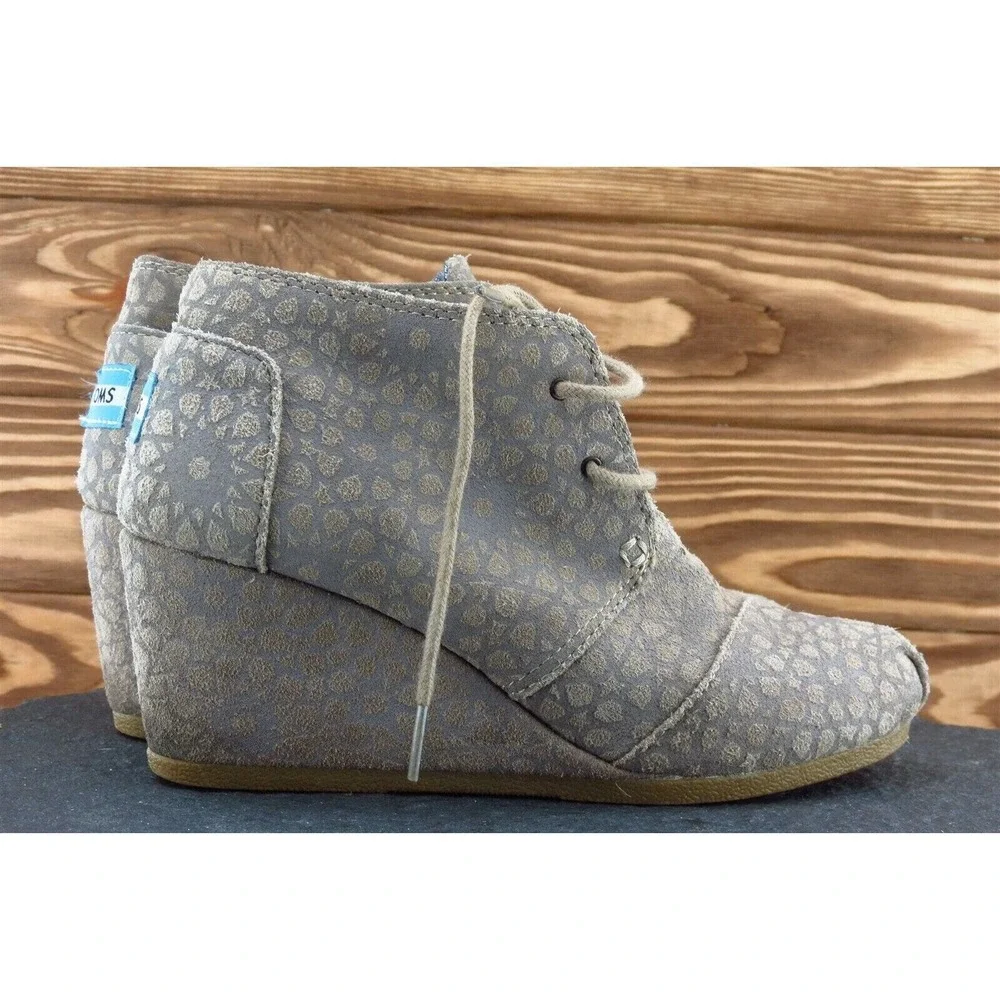 Toms Boot Sz 7.5 M Short‎ Boots Brown Fabric Women 380813